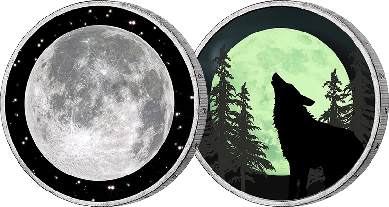 2 x 2-Euro-Künstlerausgaben mit Glow in the Dark