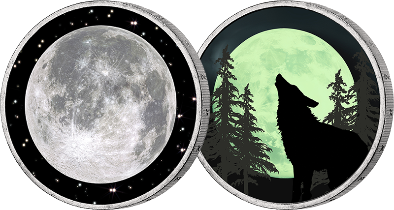 2 x 2-Euro-Künstlerausgaben mit Glow in the Dark