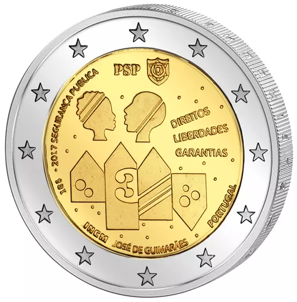 2 Euro Portugal Sicherheitspolizei 2017