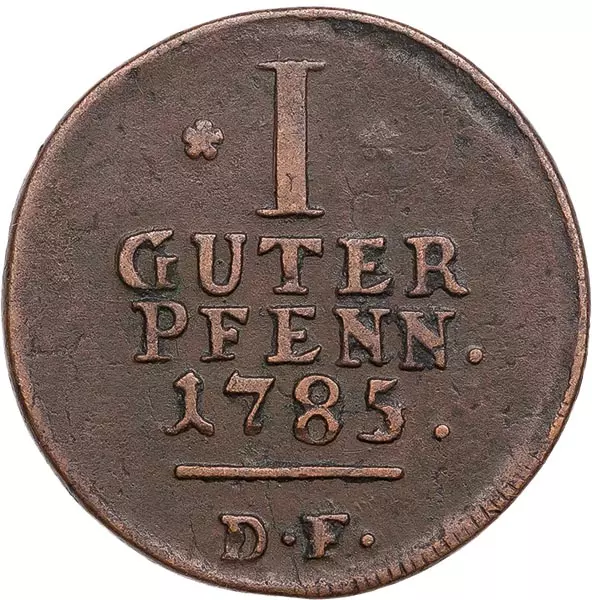 1 Guter Pfennig Hessen-Kassel Landgraf Freidrich II. 1772 - 1785