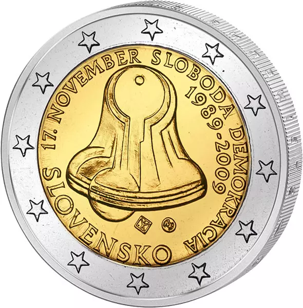 2 Euro Slowakei 20 Jahre Demokratie 2009