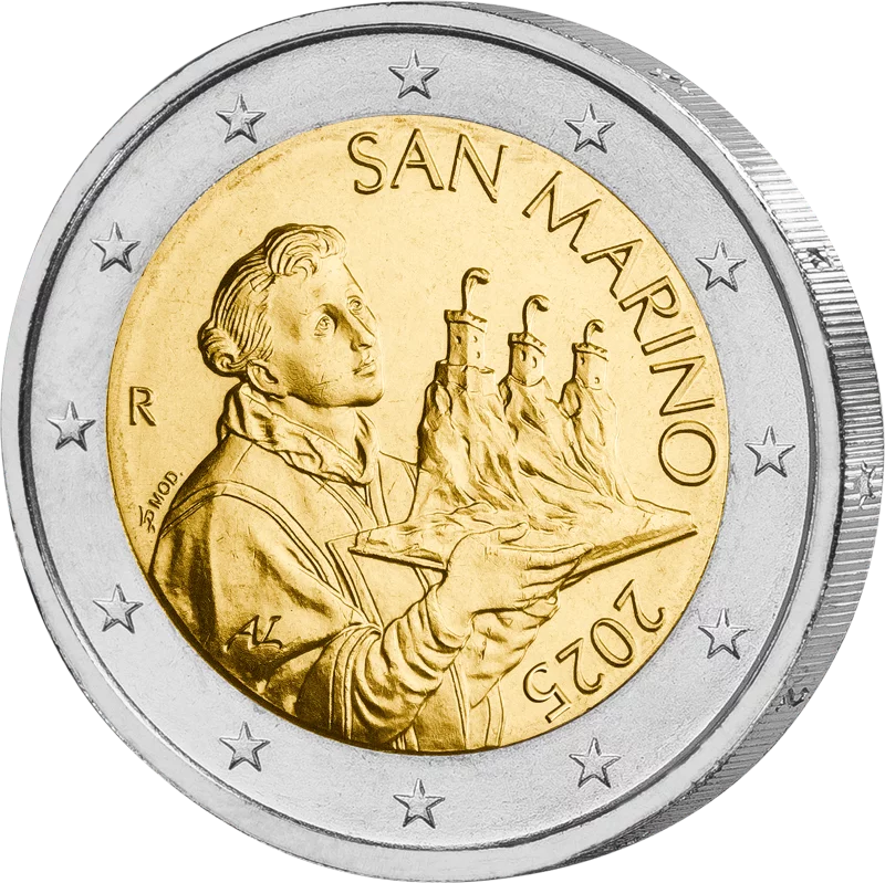 2 Euro San Marino Kursmünze - Wappen San Marinos 2025