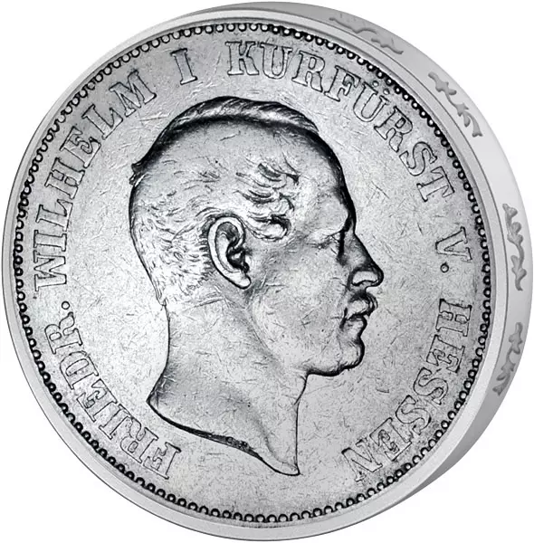 Vereinstaler Hessen-Kassel Kurfürst Friedrich Wilhelm I. 1858-1865 sehr schön