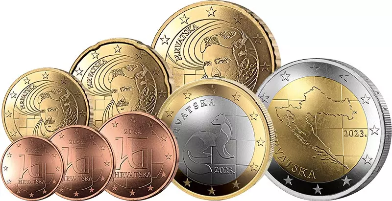 1 Cent - 2 Euro Kursmünzensatz Kroatien 2023