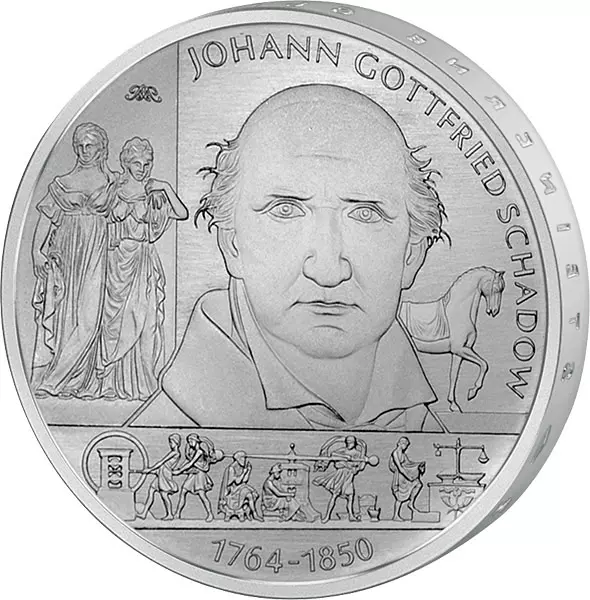 10 Euro BRD 250. Geburtstag Johann Gottfried Schadow 2014 Stempelglanz