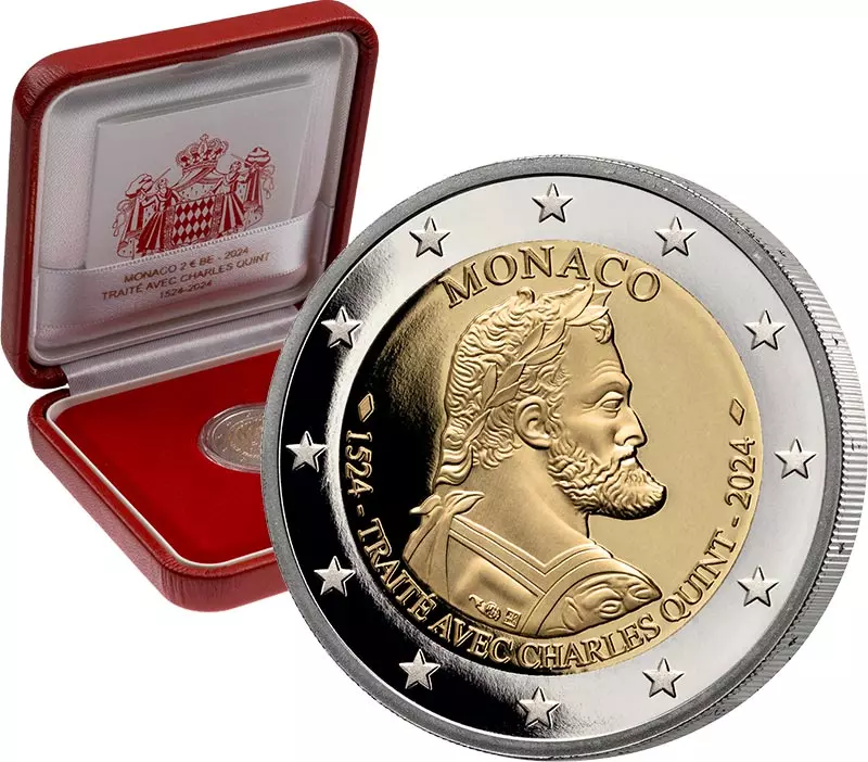 2 Euro Monaco 500 Jahre Vertrag mit Karl V. 2024