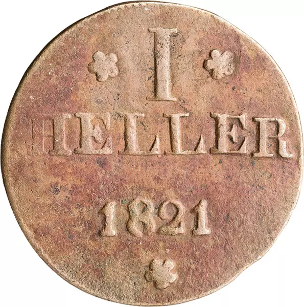 1 Heller Freie Reichsstadt Frankfurt 1814-1825