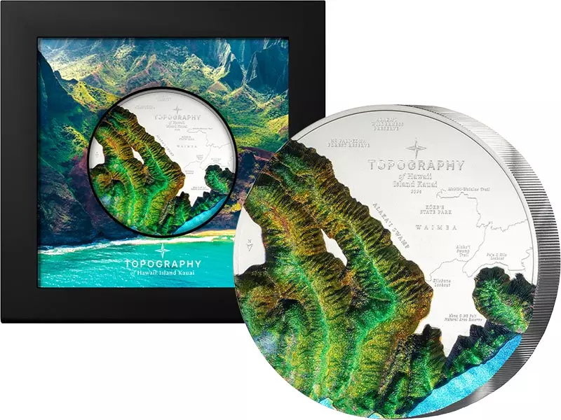 25 Dollars Cook-Inseln Topography Hawaii 2024