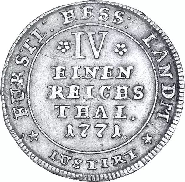 1/4 Reichstaler Hessen-Kassel Landgraf Friedrich II. 1760-1785