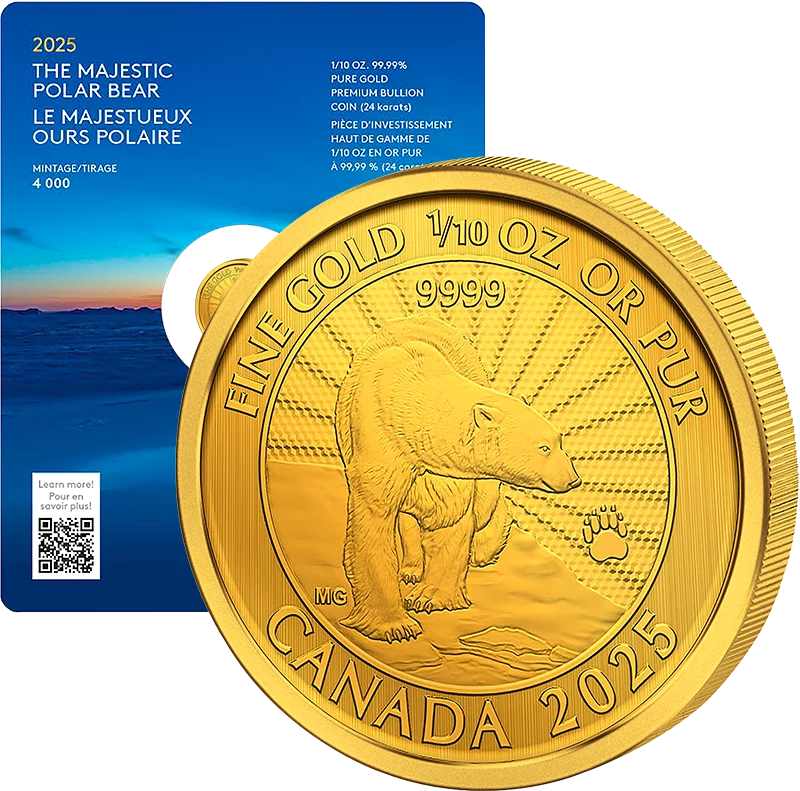 5 Dollar Kanada Majestic Polar Bear Gold 2025