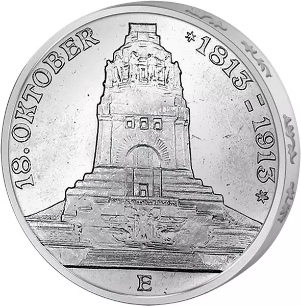 3 Mark Sachsen Völkerschlachtdenkmal 1913 vorzüglich 3 Mark Sachsen Völkerschlachtdenkmal 1913 vorzüglich