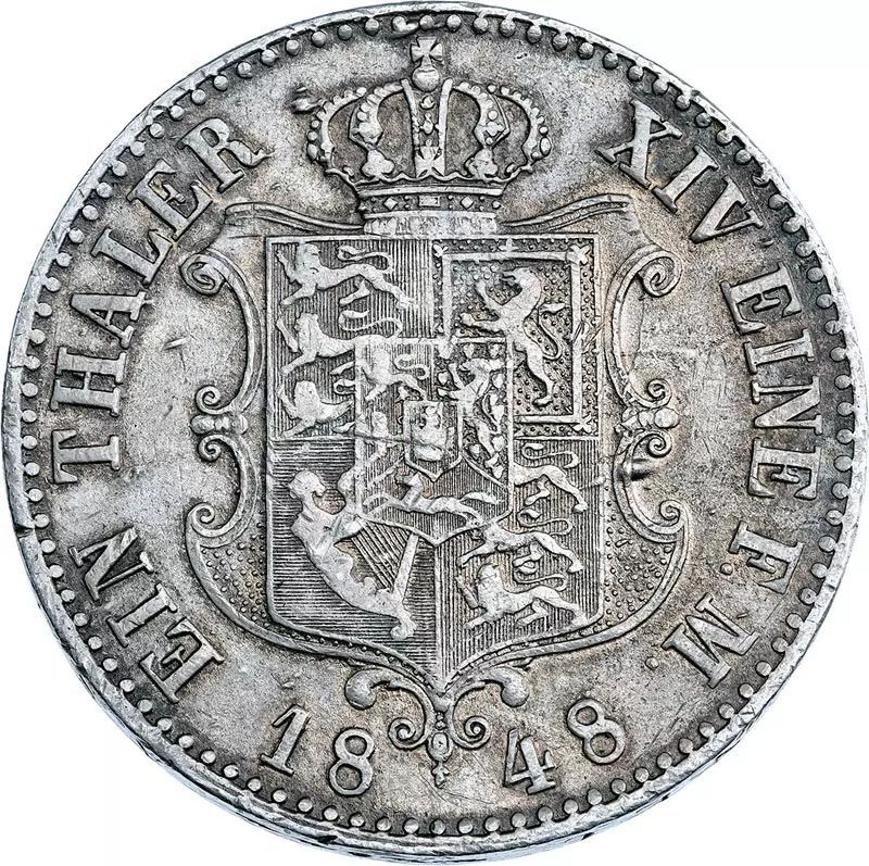 1 Taler Hannover König Ernst August 1848-1849