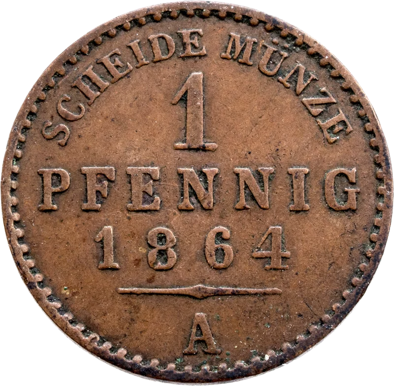 1 Pfennig Reuß Fürst Heinrich LXVII. 1855,1858,1862,1864