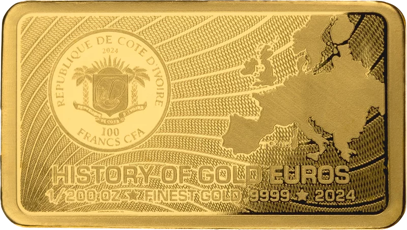 100 Francs Elfenbeinküste History of Gold Euros - Luxemburg 2024