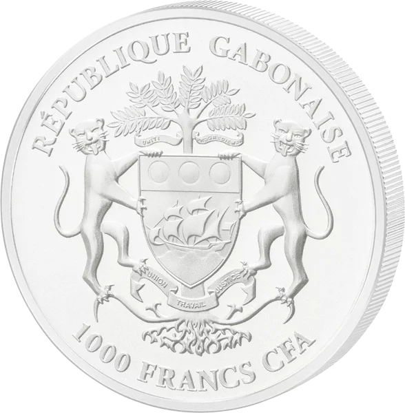 1.000 Francs Gabun Springbock 2024 mit Keramikveredelung