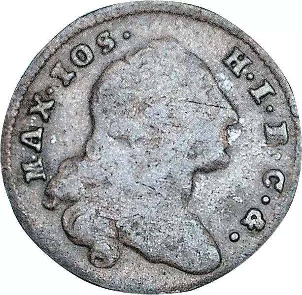 1 Kreuzer Bayern Kurfürst Maximilian III. Joseph 1745-1769