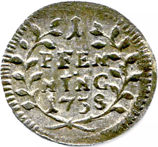 1 Pfennig Fulda Fürstbischof Amand von Buseck 1737-1749