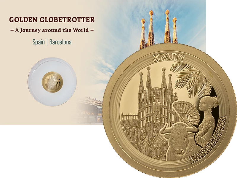 1.000 Francs Gabun Golden Globetrotter - Barcelona Spanien 2026