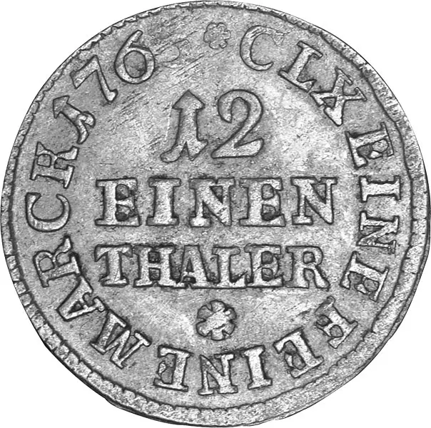 1/12 Taler Sachsen Kurfürst Friedrich Christian 1763