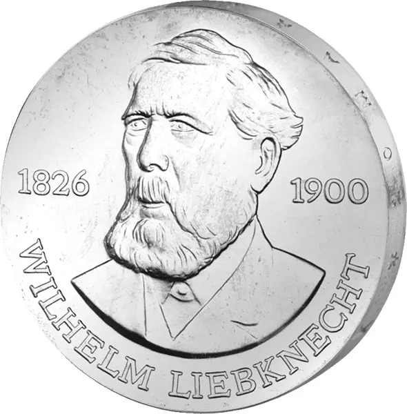 20 Mark DDR Wilhelm Liebknecht 1976 Stempelglanz