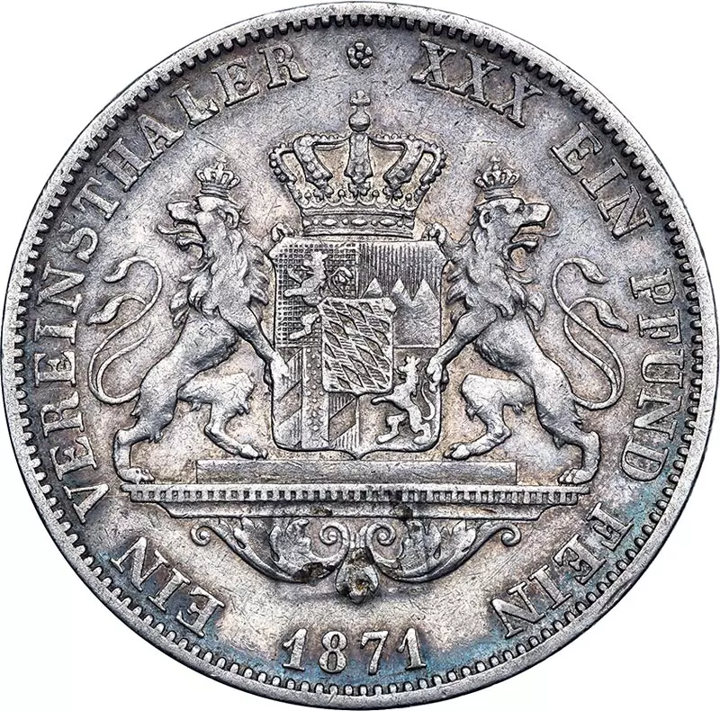 Vereinstaler Bayern König Ludwig II. 1866-1871