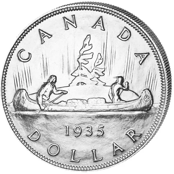 1 Dollar Kanada Georg V. 1935-1936 Vorzüglich