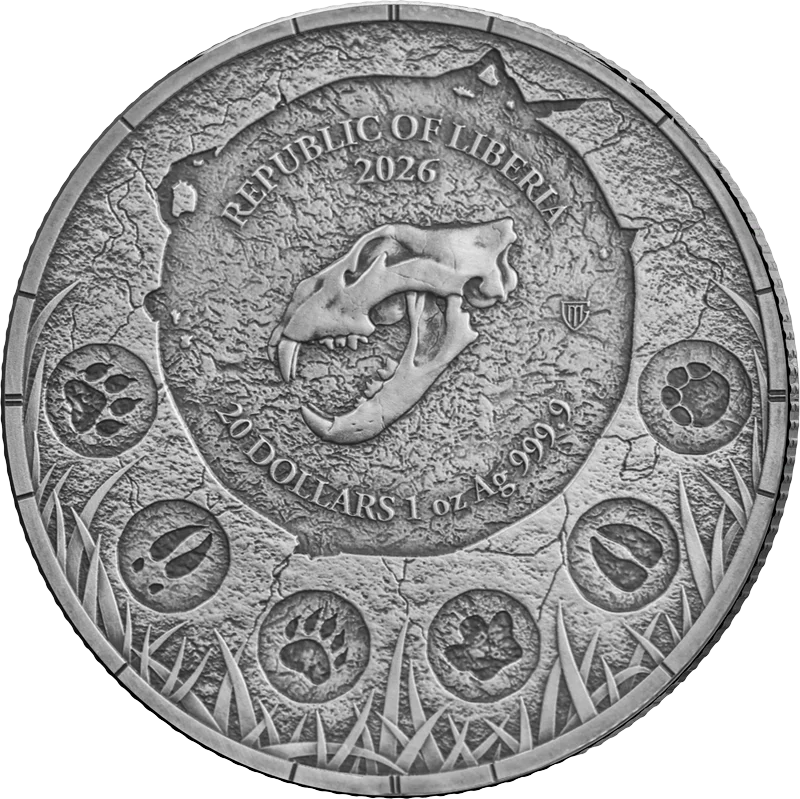 20 Dollars Liberia Megafauna - Cave Lion 2026