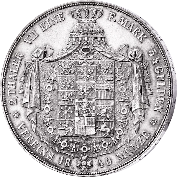 Doppeltaler Preußen König Friedrich Wilhelm III. 1839-1841