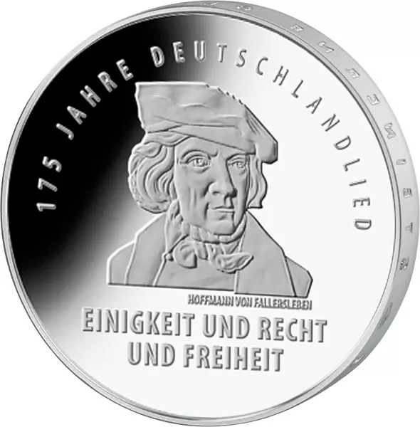 20 Euro BRD 175 Jahre Deutschlandlied 2016 Stempelglanz