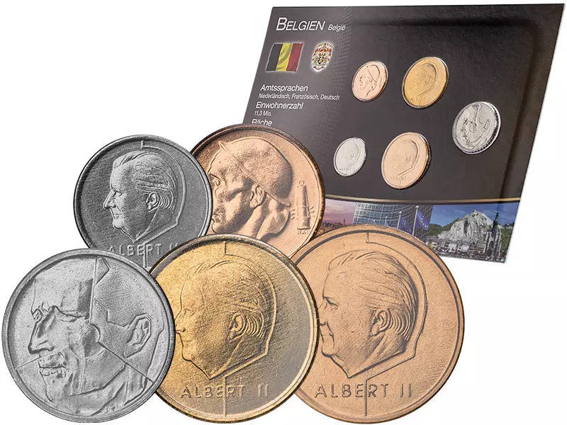 Premium-Kursmünzensatz Belgien 1956-2001 Premium-Kursmünzensatz Belgien 1956-2001