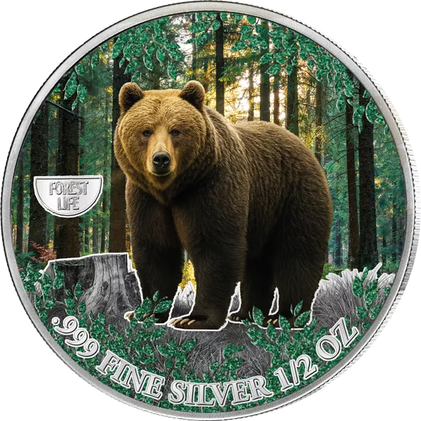 500 Francs Kamerun Mysterious Rhodium Forest Life - Bär 2026