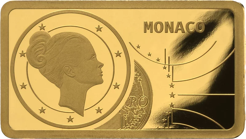 Goldbarren 20 Jahre 2 Euro Gedenkmünzen Monaco - Grace Kelly 2024