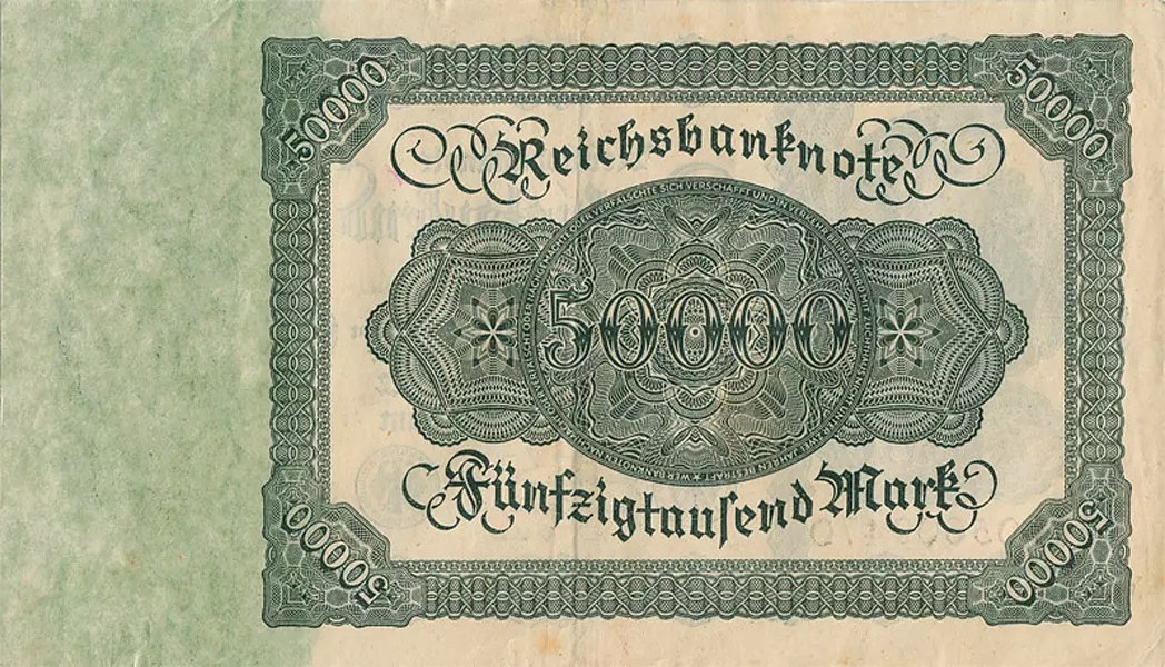50.000 Mark Banknote Deutsches Reich Bürgermeisterschein 1922