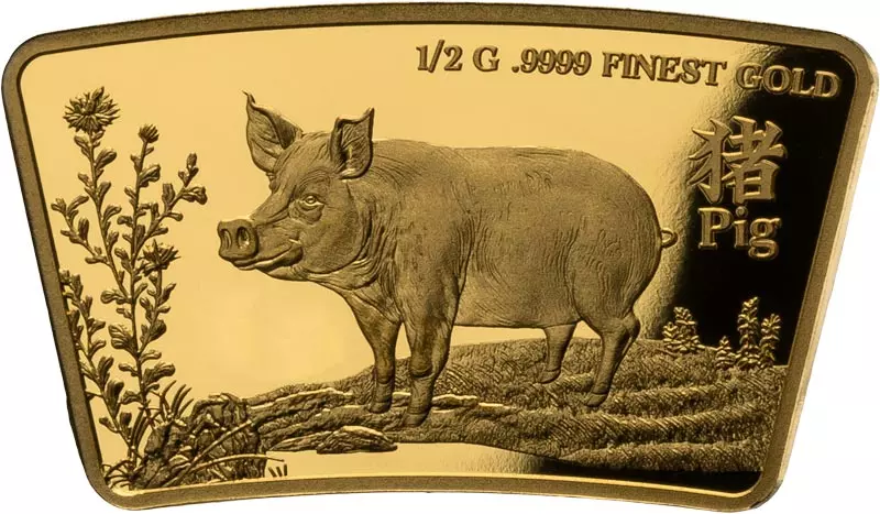 10 Dollars Salomonen Lunar Year Gold Edition - Schwein 2024