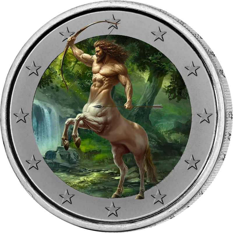 2-Euro-Künstlerausgabe Fantasy Zentaur Glow-in-the-Dark