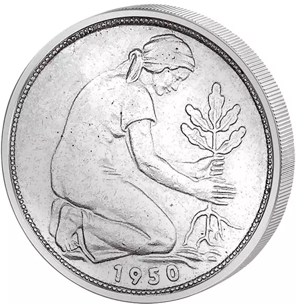 50 Pfennig BRD Bank Deutscher Länder 1950