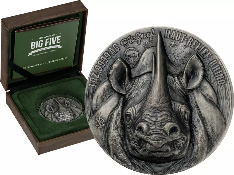 1.000 Francs Elfenbeinküste Big Five Rhinozeros 2024