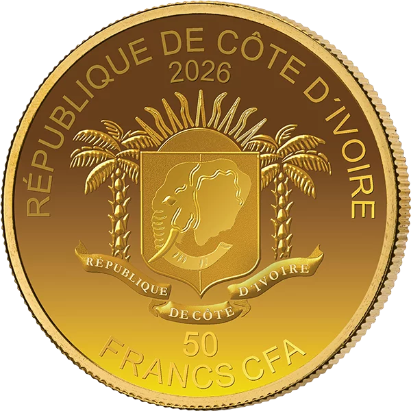 50 Francs Elfenbeinküste Fußball Weltmeisterschaft 2026