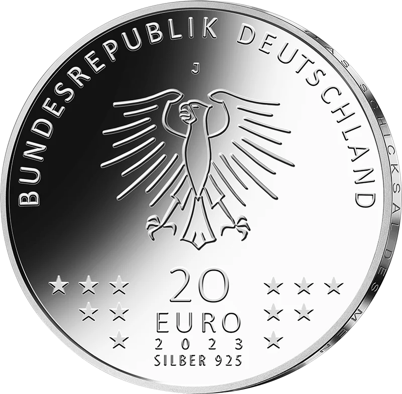 20 Euro BRD 125. Geburtstag Bertolt Brecht 2023 Polierte Platte