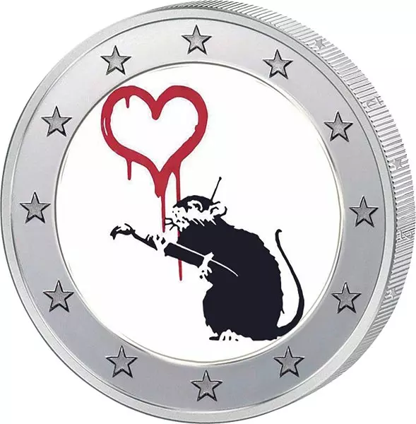 2-Euro-Künstlerausgabe Banksy Love Rat