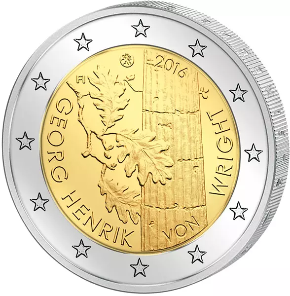 2 Euro Finnland 100. Geburtstag Georg Henrik von Wright 2016