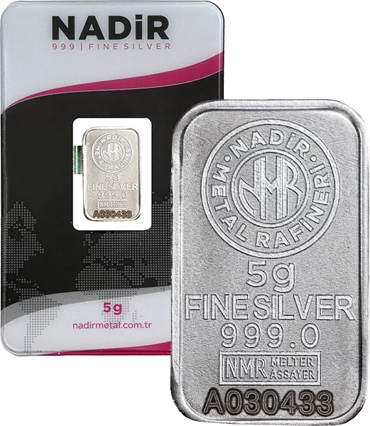 5 Gramm Silberbarren Nadir Metal Rafineri