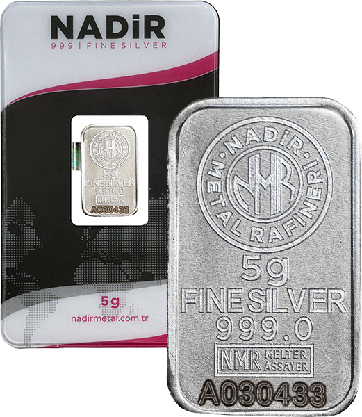 5 Gramm Silberbarren Nadir Metal Rafineri