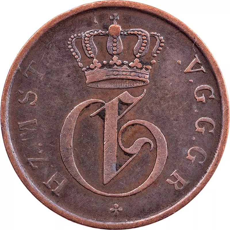 3 Pfennige Mecklenburg-Strelitz Großherzog Georg  1832, 1843 und 1847-1848