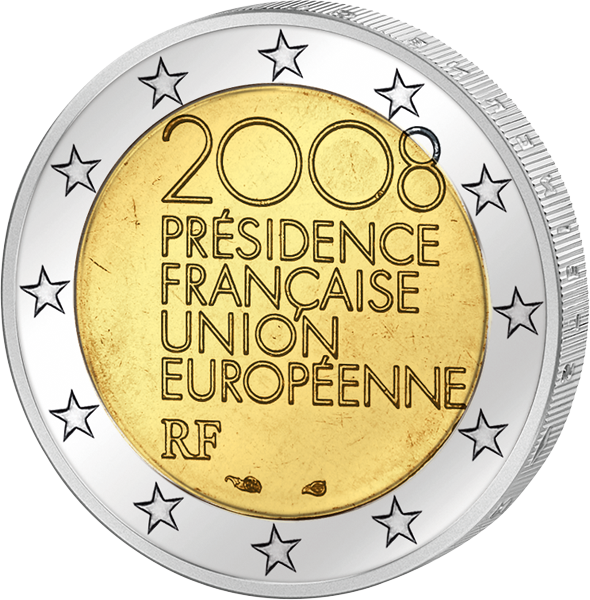 Vorderseite 2 Euro Frankreich Europäische Ratspräsidentschaft 2008