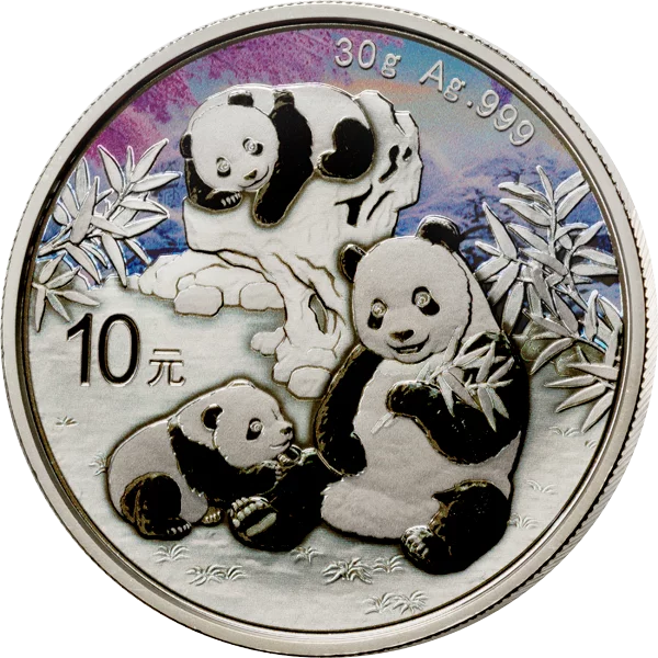 10 Yuan China Premium Panda Selection 2024 mit Antik-Effect-Finish