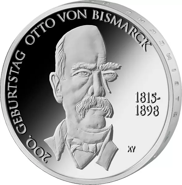 10 Euro BRD 200. Geburtstag Otto von Bismarck 2015 Stempelglanz