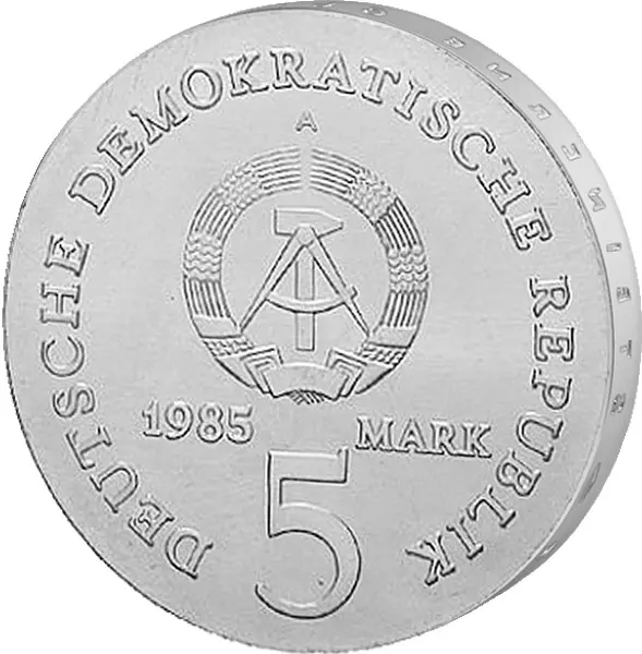 5 Mark DDR Caroline Neuber 1985 Stempelglanz