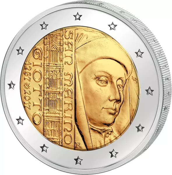 2 Euro San Marino 750. Geburtstag von Giotto 2017
