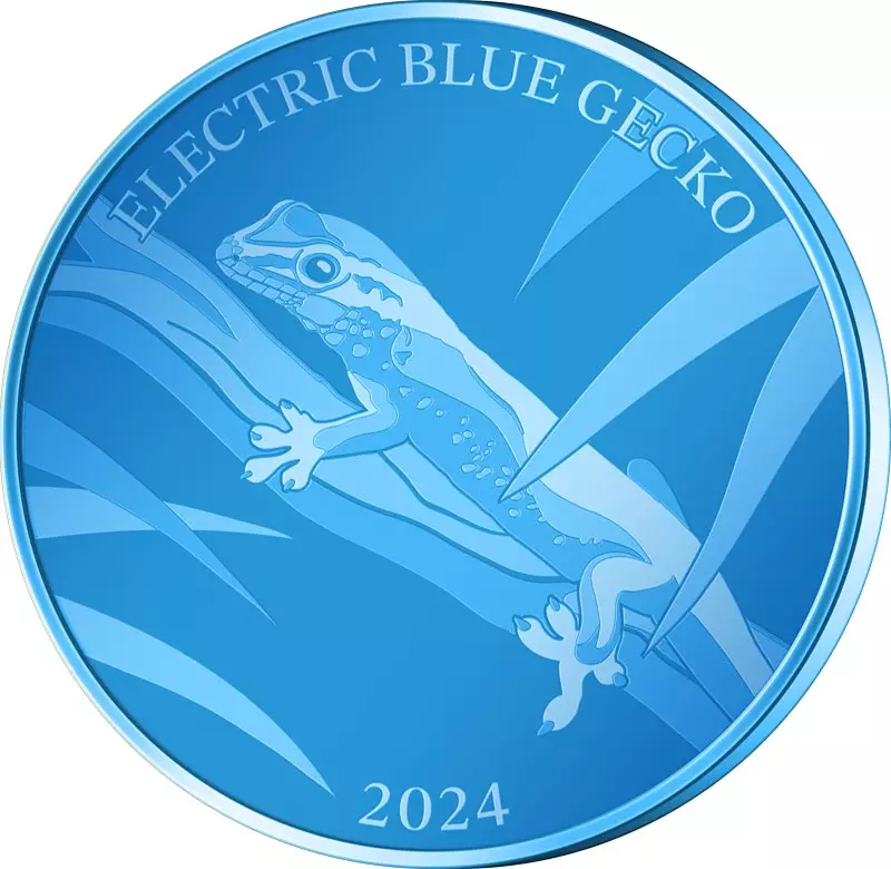 1 Dollar Samoa Titanmünzen Bunte Tierwelt - Zwerggecko 2024